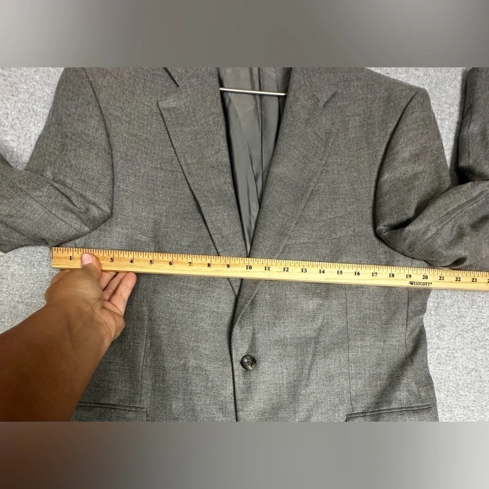 Loro Piana Italy Nordstrom Blazer Mens 42R Gray Two Button 100% Cashmere